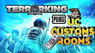 UC GIVEAWAY AND PAYTM CASH || PUBG CUSTOM ROOMS LIVE || #terrorking #pubgmobileindia