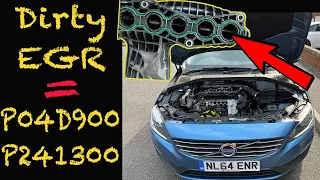 Volvo S60 EGR Valve Cleaning + VolvoS60 Intake Manifold Cleaning || Volvo D4 Diesel Engine