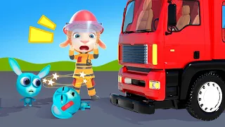 Firefighter on Fire Truck | Emergency Cases | Funny Cartoon for Kids | Dolly and Friends 3D