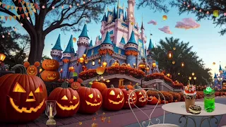 Spooky drinks by Cinderella’s Castle ambience 🍂 Relaxing music and nature sounds 🍁