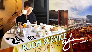Las Vegas WYNN CASINO Room Service FOOD REVIEW! Living on Room Service for 24 Hours