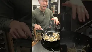 Stir Frying Oyster Mushrooms In an Induction Wok