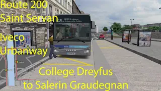 OMSI 2   Saint Servan Route 200, College Dreyfus to Salerin Graudegnan (Iveco Crossway)