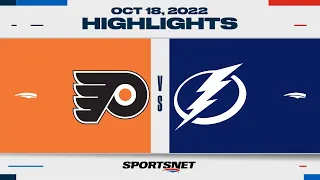 NHL Highlights | Flyers vs. Lightning - October 18, 2022