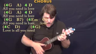 All You Need Is Love (The Beatles) Ukulele Cover Lesson with Chords/Lyrics