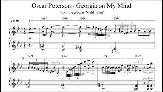 Oscar Peterson - Georgia On My Mind - Piano Transcription (Sheet Music in Description)