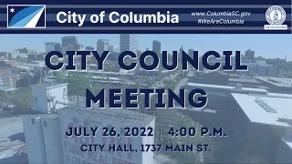 City Council Meeting | July 26, 2022