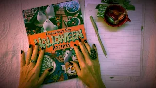 ASMR Whispered Reading Halloween Recipe Book | Hard Candy Mouth Sounds