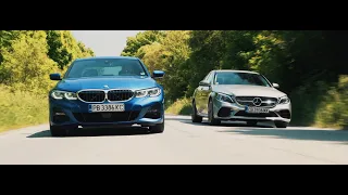 New BMW 3 Series vs New Mercedes-Benz C-Class (+Drag Race) | SURREAL MEDIA 4K