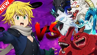 1/6 PURGATORY MELIODAS DESTROYS EVERY RAID BOSS + DEMONIC BEAST IN GAME!! [7DS: Grand Cross]