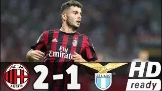 AC Milan vs Lazio 2 1 All Goals and Highlights Serie-A 28-01-2018