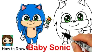 How to Draw Baby Sonic | Sonic the Hedgehog 🌻