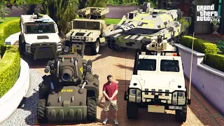 GTA 5 - Stealing Rare Los Santos Military Vehicles with Michael! | (GTA V Real Life Cars #190)