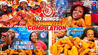 10 WHOLE WINGS IN 10 MINUTES COMPILATION!!! | HASHTAG THE CANNONS | MUKBANG EATING SHOW