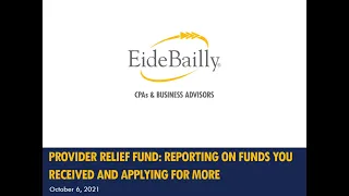 Provider Relief Fund: Reporting on Funds You Received and Applying for More