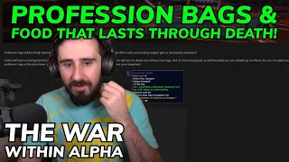 Profession Bags & Food that Lasts Through Death - The War Within Alpha