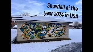 First Snowfall of The Year 2024 in The USA #winter #snowfall #cold #weather/ Single Mother's Journey