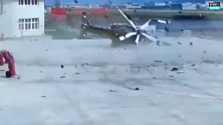 WATCH: Helicopter crashes during takeoff in Italy