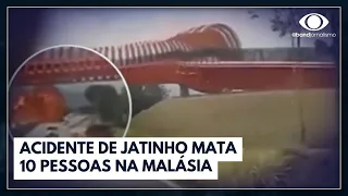 Queda de jatinho particular deixa 10 mortos na Malásia | Jornal da Band