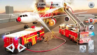 Đội lái xe cứu Hỏa Khẩn cấp Chữa cháy máy bay | 911 Airplane Fire Rescue Simulator| android gameplay