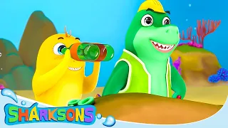 Going on a Shark Hunt | Videos for Kids | Nursery Rhymes & Kids Songs | The Sharksons