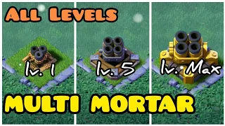 All Levels MULTI MORTAR | Clash Of Clans