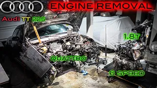 Audi tt 225 Engine Removal | Quattro | 6 Speed |1.8t |Pt.1