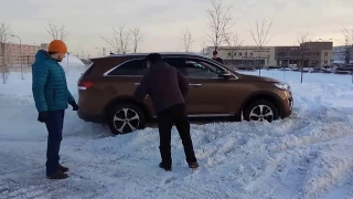 KIA Sorento Um.  Попытка посадить машину.