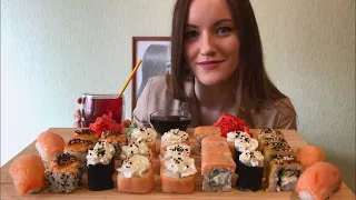 MUKBANG ROLLS  SUSHI / МУКБАНГ РОЛЛЫ СУШИ