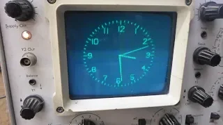 Extremly simple Oscilloscope clock with ESP32