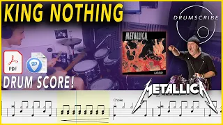 King Nothing - Metallica | DRUM SCORE Sheet Music Play-Along | DRUMSCRIBE