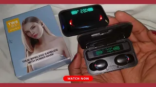 Unboxing F9 True Wireless Earbuds(TWS)  V 5.3 with Powerbank|Best Earbuds under $15