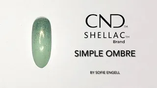 CND Shellac Simple ombre pigment design tutorial