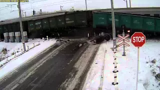 Truck Crash with 2 Trains at Kazakhstan!!