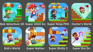 Incredible Super Mario Like Games: Super Bin Go 2, Super Ninja PRO, Bob Adventure 3D, Super Matteo