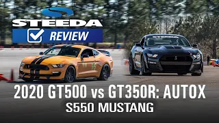 2020 Shelby GT500 vs GT350R: Autocross Back-To-Back Comparison!