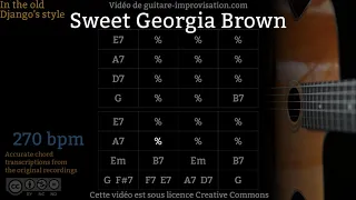 Sweet Georgia Brown (270 bpm) - Gypsy jazz Backing track / Jazz manouche