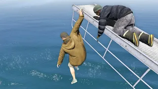 GTA 5 Water ragdolls/jumps episode 14 [Euphoria physics]