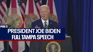 President Joe Biden speaks in Tampa