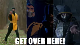 Scorpion "Get Over Here!" Comparison - MORTAL KOMBAT 2021 vs. 1995 vs. 1997 - Who Did It Best?