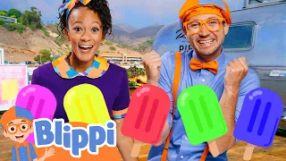 Blippi and Meekah Make Rainbow Color Fruit Popsicles! | Blippi - Learn Colors and Science