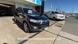 2012 Holden Captiva CG Series II 7 LX (4x4) Black 6 Speed Automatic Wagon