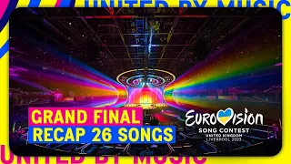 Eurovision 2023 - Grand Final - Official Running Order - Recap Of All The Songs