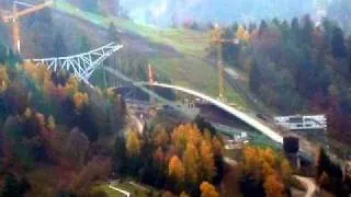 Bau der Neuen Olympiaschanze in Garmisch-Partenkirchen im Jahr 2007