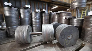 Dumbbell Set from Scrap Metal | 10-100 lbs, Flat Bench, and Rack