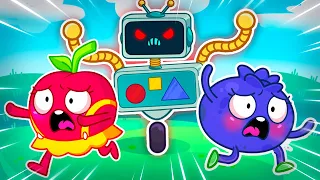 Cha Cha Cha Robot Dance! 🤖😡 Learn Shapes and Colors 🔴🟦 Funny Kids Cartoons and Nursery Rhymes 😍