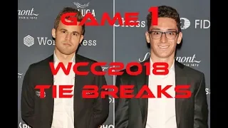 World Chess Championship 2018 Tie Breaker Game 1. First Blood Finally?