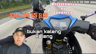 SYM185i VS R15 Accelerate & Top Speed. Kenapa tak pakai SYM LE? . Santai test . #sym #yamaha