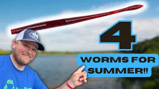 THESE Are The 4 BEST WORMS You Could In The SUMMER For Bass!!