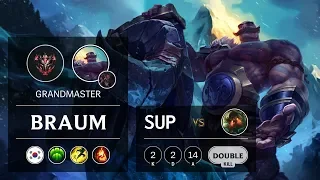 Braum Support vs Nautilus - KR Grandmaster Patch 9.10